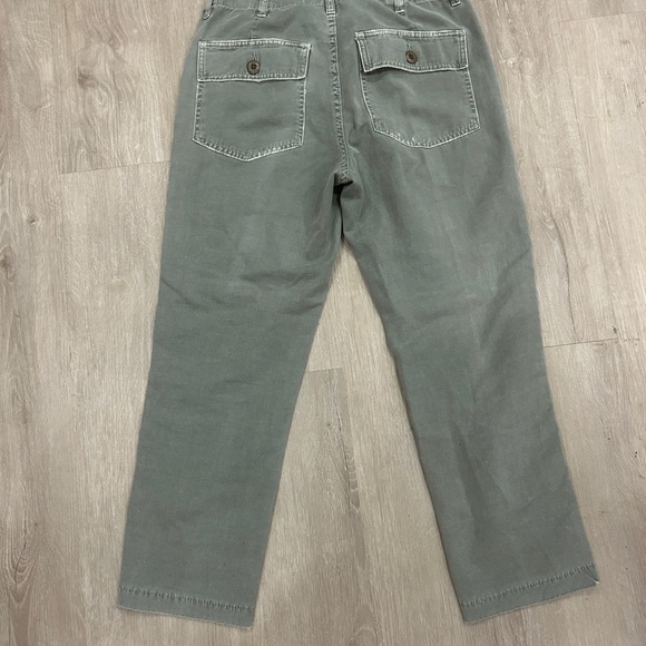 AMO denim Womens Army babe Trousers cropped cargo Pants Size 26 gray green - Picture 5 of 6